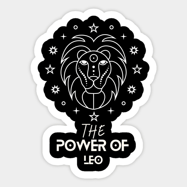 The Power Of Leo Sticker by NICHE&NICHE